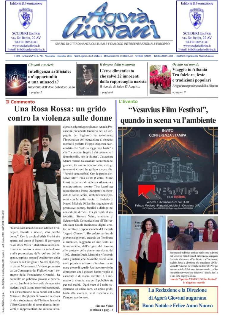 Agorà edizione Novembre articolo Una Rosa Rossa